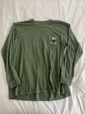 Burlebo Olive Green Long Sleeve Pocket Tee
